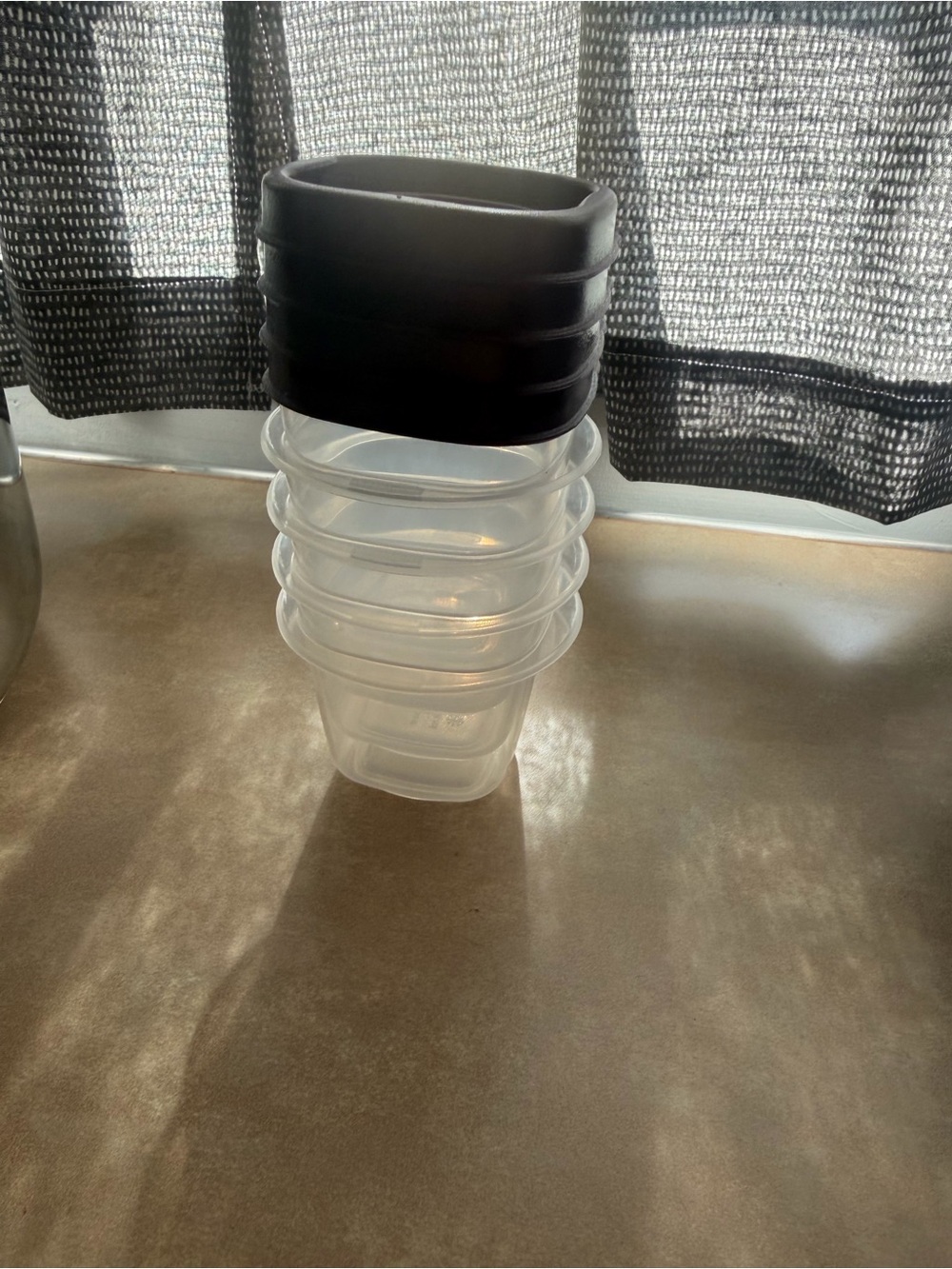 Purple and Clear Stackable Food Storage Containers mini4pc set